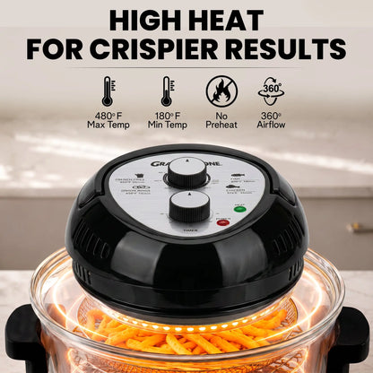 16 Quart Extra Large Oil-Less Air Fryer - Healthier, Crispier Cooking